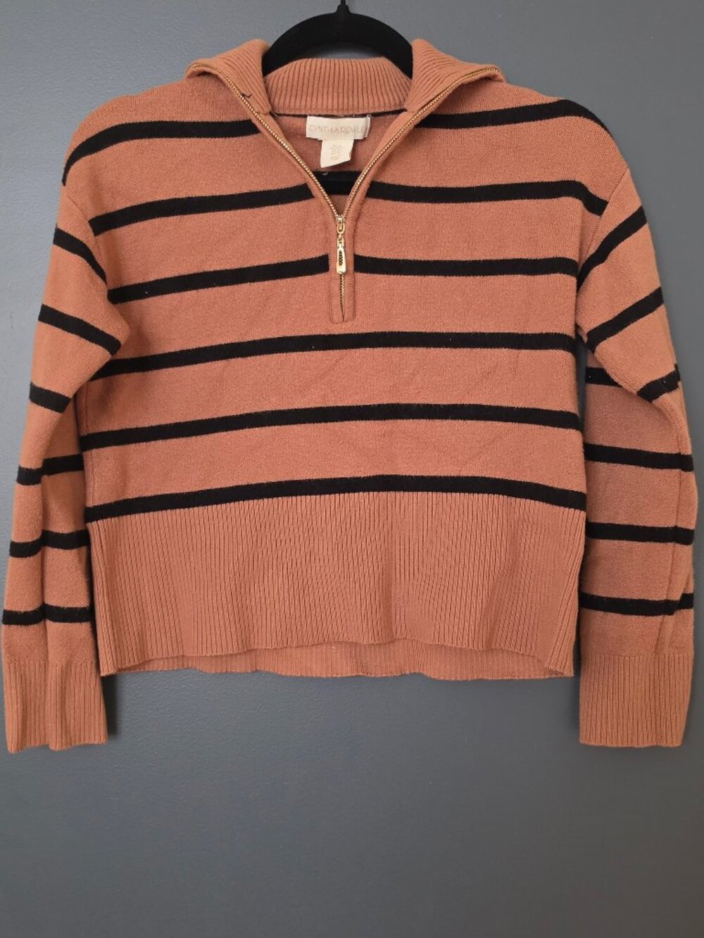 Cynthia Rowley half zip pullover sweater